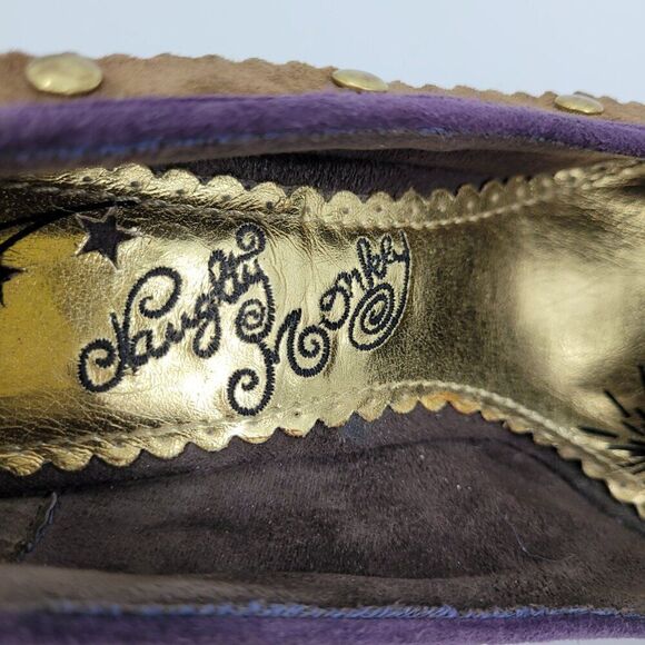Naughty Monkey Heels Pumps Leather Purple Pirate Witchcore Goblincore 8.5 - Picture 12 of 13